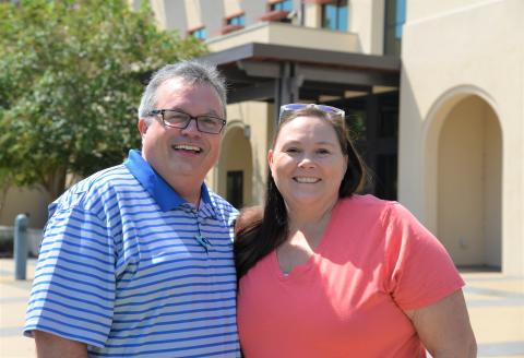 College of Coastal Georgia Associate of Science in Nursing students Kevin Howard and Shannon Evertsen are the first recipients of the Dawana Gibbs Nursing Scholarship. 