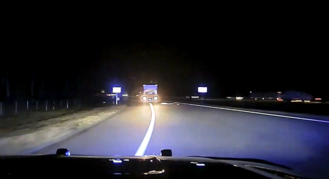 A Kingsland Police Department officer collided head-on with a U-Haul Truck on Dec. 21.