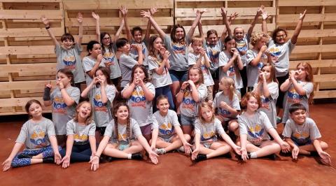 Cast members for the Saltwater Performing Arts Junior Troupe’s “Chitty Chitty Bang Bang Jr.”  include, front row, from left, Zoey Marshall, Abigail Henry, Taylor Day, Addison Twelkemeier, Harper Conrad, Abi Puckett and Warren Udy. Second row: Evelynn Rose McKinney, Jewel McIlrath, Nora Francis, Ivy Freeman, Kylar Jones, Britton Wise and Scarlett Rain Armstrong. Third row: Daniel Champeau, Brantley Betchel, Bree Humphries, Grayson Groth, Molly Day and Tristan Birt. Back row: Landon Aligood, Kari Springer, Em