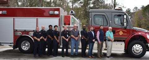 Camden County Fire Rescue debuted its new truck, Engine 14, in January at Firehouse 5 of of Roberts Path in central Camden County.