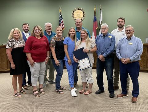 Heather Metty was recently honored by the Camden County Board of Commissioners as its employee of the quarter.