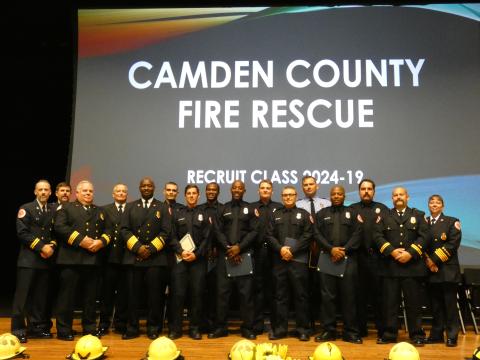 Camden County Fire Rescue recently added eight new firefighters after a recruiting class graduated with its Basic Firefighter requirements.