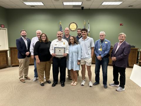 Camden County Fire Rescue Capt. James Marr was named the Employee of the Quarter by the Camden County Board of Commissioners.