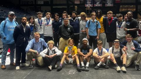 The Camden County boys wrestlers won their 11th straight state traditional championship last weekend in Macon. (Submitted photo) 