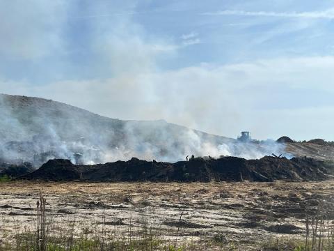 The Camden County Emergency Management Agency and local fire departments have been working to put out two fires at county landfills.