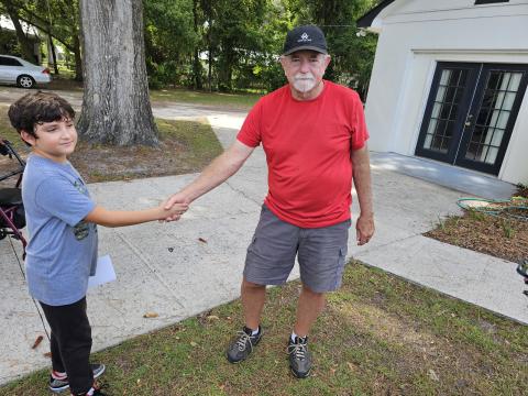 During a social function June 29 at St. Marys First Presbyterian Church, rising fifth-grader Kendrick “Bubba” Myers, found a shiny metal object while playing in the dirt driveway. It was a Camden County High School Class of 1972 ring belonging to George Highsmith. 