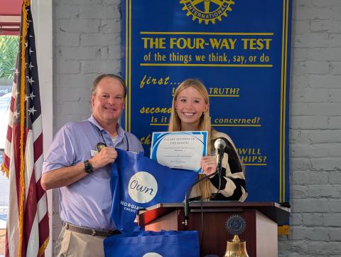 Camden County High School senior Sadie Streit was named the Rotary Club of Camden County’s Student of the Month for October.