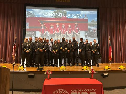 The Camden County Fire Rescue’s 2025 class has completed basic firefighter requirements and hosted a graduation ceremony.