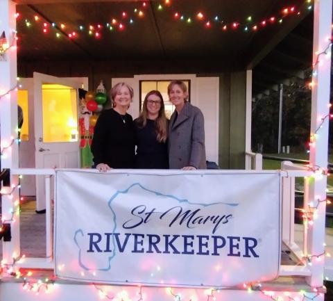 The St. Marys Garden Club recently donated $500 to St. Marys Riverkeeper. From left are St. Marys Garden Club Treasurer Donna Davis-Speakes, St. Marys Riverkeeper Executive Director Emily Floore and St. Marys Riverkeeper Chairwoman Kim Bednarek.