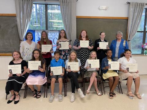 The National Society Daughters of the American Revolution Earl of Camden Chapter recently honored Camden County students. 