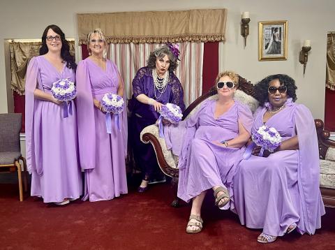 The St. Marys Little Theatre will present “Always a Bridemaid” from June 25-28. Cast members, from left, include Nichole Sternad, Tammy Bradley, Susan Langenbahn, Melissa Holmes and Jacqueline Washington. Not Pictured: Olivia Smith. 