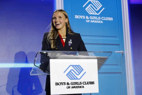 Naval Submarine Base Kings Bay’s Kate Parks is recognized June 11 during a ceremony in Atlanta as the Boys & Girls Clubs of America’s 2026 Southeast Military Youth of the Year.