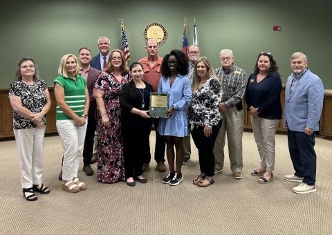 The Camden County Board of Commissioners recently received an award for Outstanding Achievement from Popular Annual Financial Reporting.