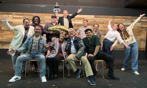 Saltwater Performing Art’s Encore Troupe will perform “Come From Away” from Aug. 14-23 with a special memorial performance Sept. 11. Cast members, front row, from left are Johnny Mandt, Rachel Wise, Ken Johnson and Chance Davis. Middle row: Renee Lacroix, Ebony Hoggard, Steven Jones, Louis Vallejo, Rachel Kelsey, Katie Bullock and Chrissy Stone. Back row: Erik Nesteruk. Not pictured: Damian Vallejo and Aury Dunlap.