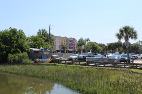 This spot just south of the boat ramp could become the home of Atlantic Seafood. The city of Fernandina Beach is working with a potential leaseholder to move a North Front Street building to the city-owned parcel.