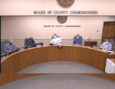The Nassau County Board of County Commissioners discussed when the county might be able to relax the current mask requirements for businesses. GARY MORGAN/FOR THE NEWS-LEADER/BOCC