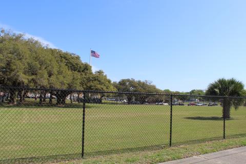 Fernandina Beach City Commissioner Bradley Bean told the Nassau County School Board this fence in front of the district’s central office is “both metaphorically and physically” “a barrier between our two boards,” and asked the board to consider removing it.