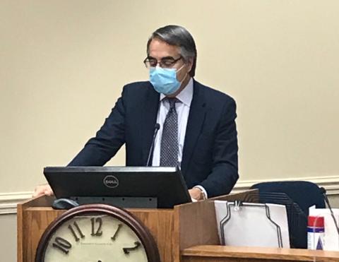 Worldwide Terminals Fernandina CEO and Port of Fernandina director Christopher Ragucci said total tonnage at the port was up from 11,251 tons in May to 38,415 in June. JULIA ROBERTS/NEWS-LEADER