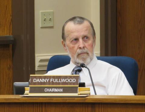 The Ocean Highway and Port Authority met Thursday in the James S. Page Governmental Complex in Yulee. Although masks are required to be worn in all county buildings, Chairman Danny Fullwood, shown, OHPA’s attorney, administrative manager and the other four commissioners were not wearing masks, although Commissioner Miriam Hill did put a face covering on for part of the meeting. JULIA ROBERTS/NEWS-LEADER