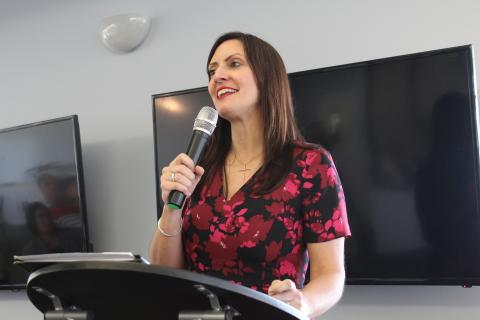 Lt. Gov. Jeanette Nuñez speaks Friday to the Federated Republican Women of Nassau at the Fernandina Beach Golf Club.