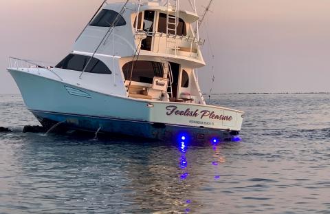  A yacht hit the jetties on Sunday morning. Everyone aboard was rescued.  Nassau County Sheriff's Office