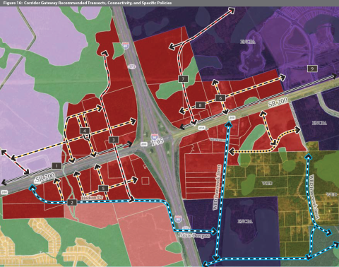 The S.R. 200/A1A Corridor Master Plan proposes several new commuter routes to improve connectivity between local businesses, residential areas and public facilities.