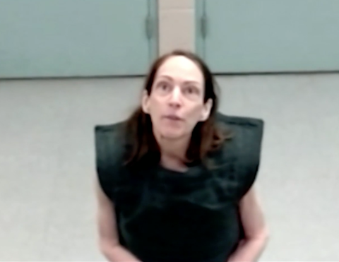 Kessler listens intently at her hearing via video conferencing on Monday, just before hurling expletives. ZOOM/NASSAU COUNTY SHERIFF'S OFFICE/4TH JUDICIAL CIRCUIT COURT