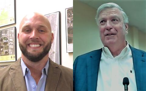 The Nassau County Board of County Commissioners approved Taco Pope, left, as the new county manager. Mike Mullin, right, will remain the county attorney. FILE PHOTOS