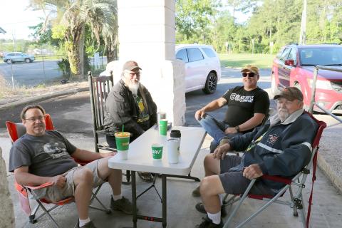 Longtime friends Bill Watts, Lonnie Thomas, twins Ronald and Donald Doan meet regularly at Subway in Callahan to eat breakfast and talk about their lives. The men have met almost daily for several years. Photos by Kathie Colgrove and Amanda Ream
