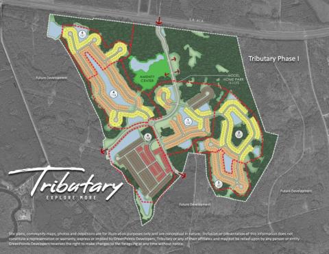Tributary will include a park, a site for a school and 3,200 homes.