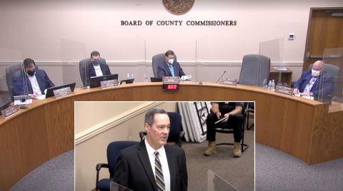 Purvis, Gray and Co.’s Ron Whitesides presents the annual audit report to the Nassau County Board of County Commissioners.