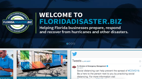 A screenshot of the Floridadisaster.biz website.
