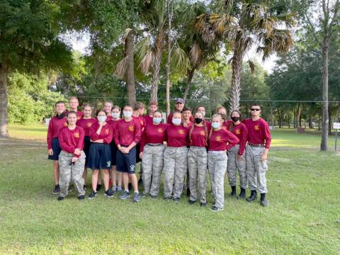 Thirty-one West Nassau High School Air Force JROTC compete in the annual “Bad to the Bone” event April 24. T