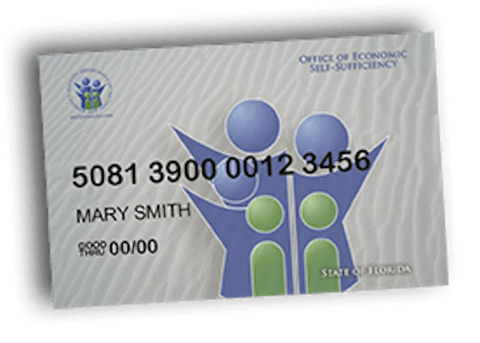 Graphic of generic SNAP benefit card.