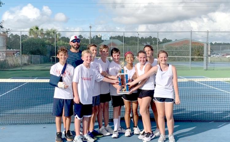 St. Marys Middle School tennis team wins region championship.