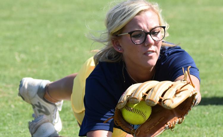 Jadyn Roland will patrol the outfield. (Andy Diffenderfer, Tribune & Georgian)