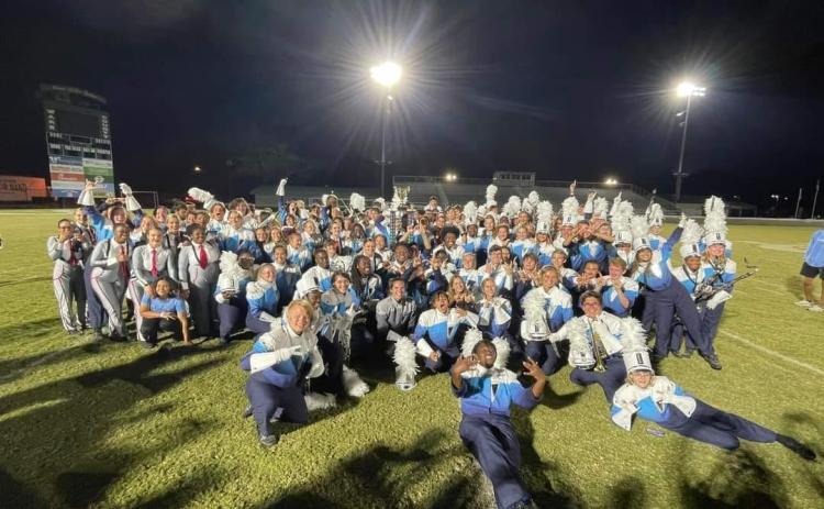 The Camden County High School Marching Band was named Grand Champions of the Okefenokee Sound of Gold Marching Competition.