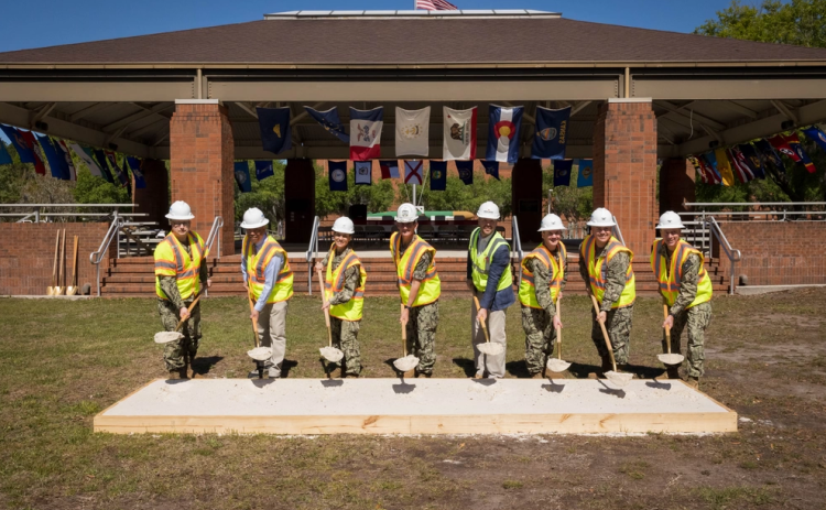 Naval Facilities Engineering Systems Command Southeast held a groundbreaking ceremony March 23 for two additions to Trident Training Facility Kings Bay that will directly support the U.S. Navy’s Columbia class ballistic missile submarine program onboard Naval Submarine Base Kings Bay.