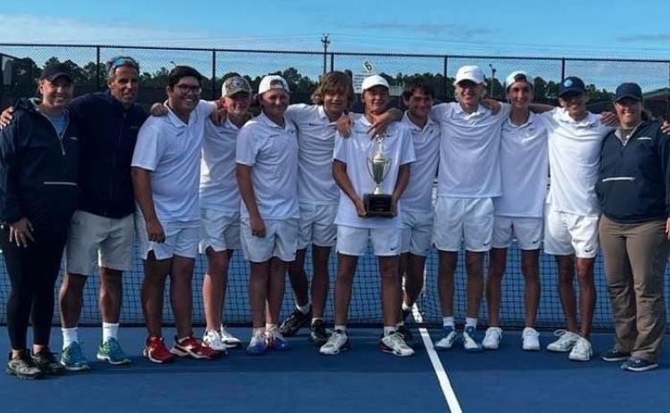 The Wildcat boys outpointed Valdosta, 4-1 in the final Tuesday to win the Region 1-7A tennis tournament. Camden had beaten Colquitt in a semifinal. (Submitted photo)