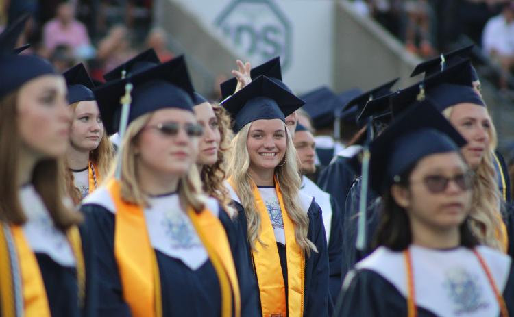 Camden County High School hosted its 2023 commencement ceremony on Friday night at Chris Gilman Stadium. A total of 557 seniors received diplomas, and nearly half of them were honor graduates. To view more photos, visit the Tribune & Georgian’s Facebook page.