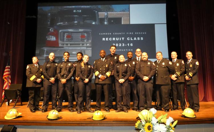 Camden County Fire Rescue added seven new firefighters to its force.