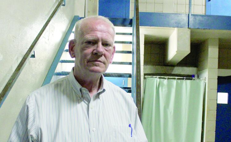 Camden County Sheriff Jim Proctor stands in one of the jail pods in the county jail. Since November, five Camden County Sheriff’s Office corrections officers have been arrested for incidents connected to treatment of inmates.