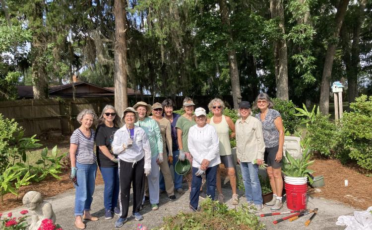 St. Marys Garden Club members recently participated in a spring cleanup day at the St. Marys Senior Center.