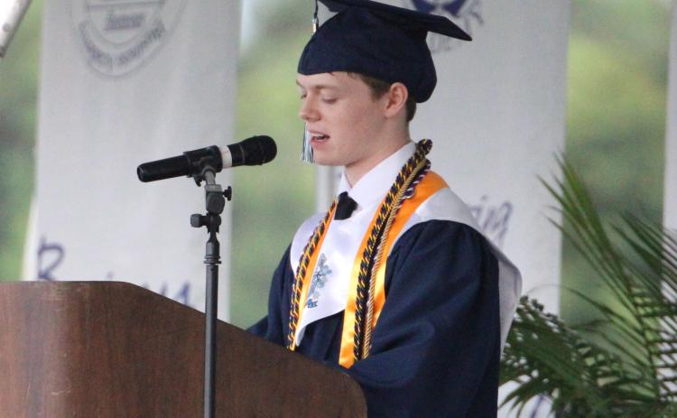 Photos by Scott J. Bryan | Tribune & Georgian Camden County High School Valedictorian Keegan Williams offers his thoughts ahead of the school’s 2024 graduation.