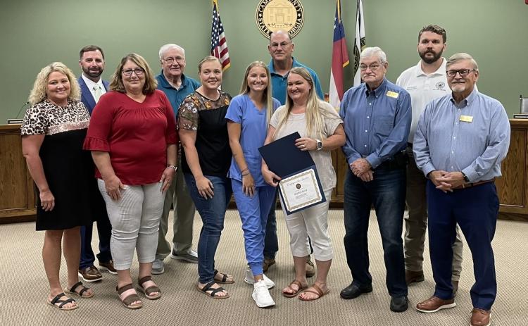 Heather Metty was recently honored by the Camden County Board of Commissioners as its employee of the quarter.