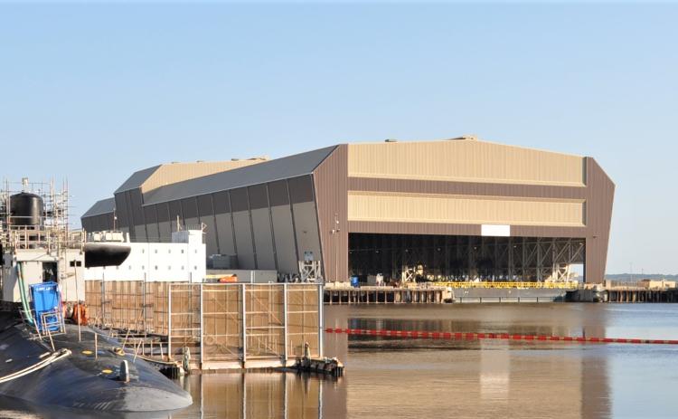 The Trident Refit Facility covered dry dock is one of the largest covered dry docks in the world.