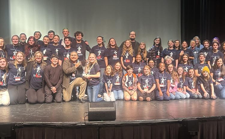 Saltwater Performing Arts’ “Matilda the Musical” cast and crew enjoy their win at the Georgia Theatre Conference and prepare for the next round in Baltimore Md., at the Southeastern Theatre Conference.  