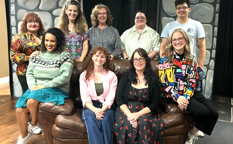 Saltwater Performing Arts will perform “Steel Magnolias” June 19-22. Front row, from left, are cast members Eden George, Shelby Armentrout, Nichole Sternad and Whitney Bryan. Back row: Samantha Champeau, Edie Blakenburg, Denise Oravec, Anna Wheater and Chance Davis.