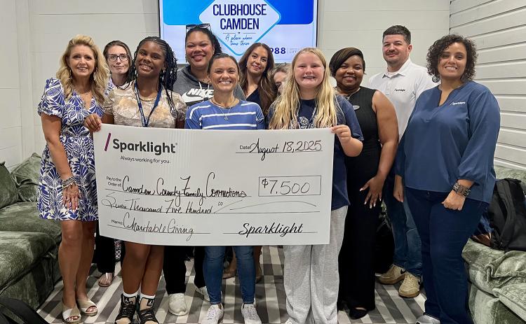 Sparklight recently donated $7,500 to Camden County Family Connections to support the Healthy Eating Habits Program at Clubhouse Camden.
