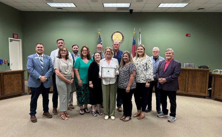 Camden County Finance & Budget Department’s Melissa Rogers, center, was honored as the county’s Employee of the Quarter.